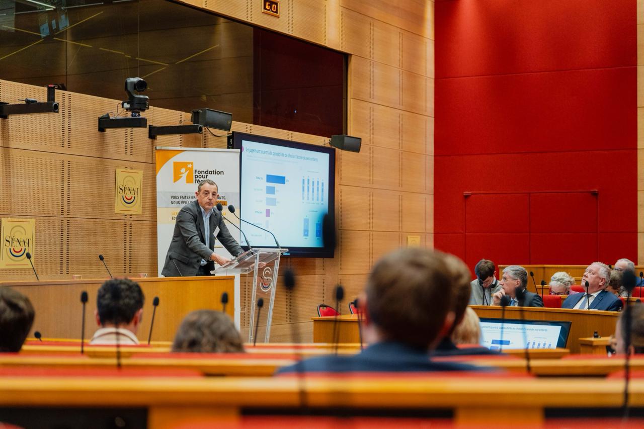 colloque sur ce que veulent les Français pour l'école par la Fondation pour l'école - sondage Ifop et table ronde animée par Aziliz Le Corre