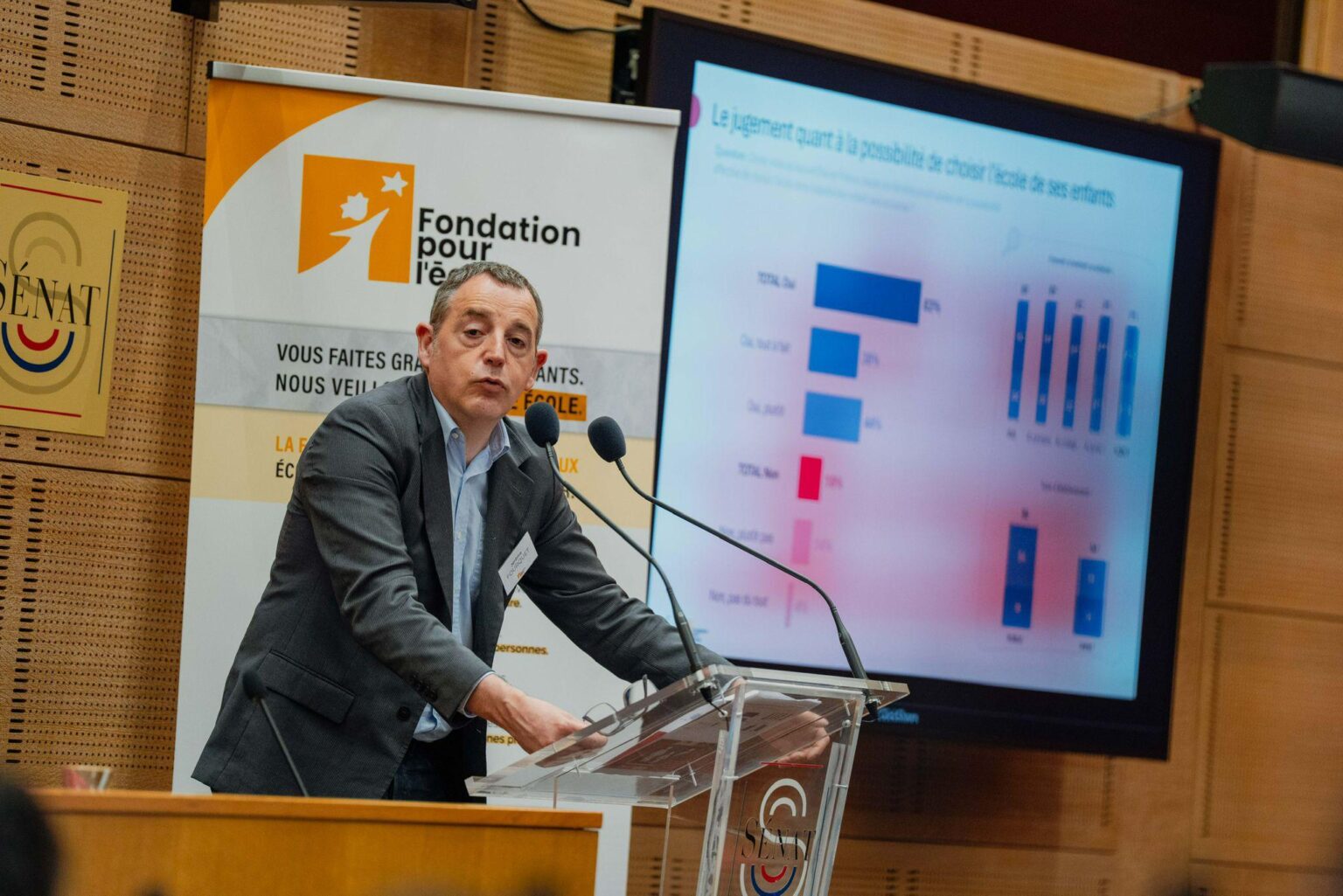 colloque sur ce que veulent les Français pour l'école par la Fondation pour l'école - sondage Ifop et table ronde animée par Aziliz Le Corre